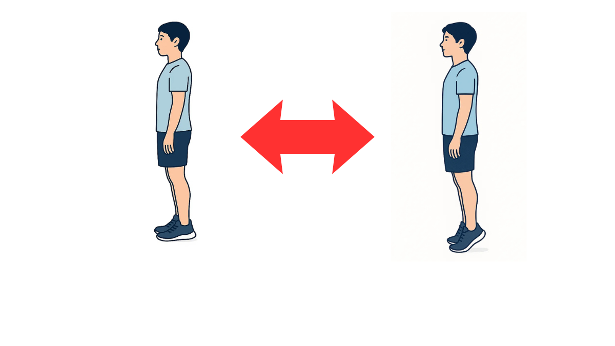 ヒールライズのイラスト(文字なし)|立位でかかとを上げ下げする下腿三頭筋(ふくらはぎ)の筋力強化運動です