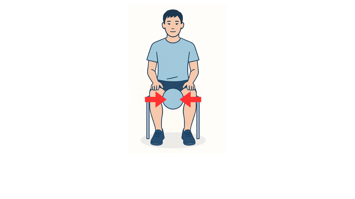 股関節内転筋のトレーニングのイラスト(文字なし)