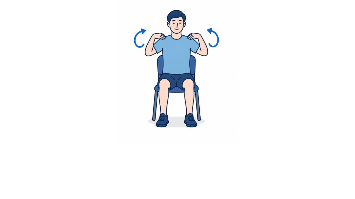 肩回し(正面)のイラスト(文字なし)