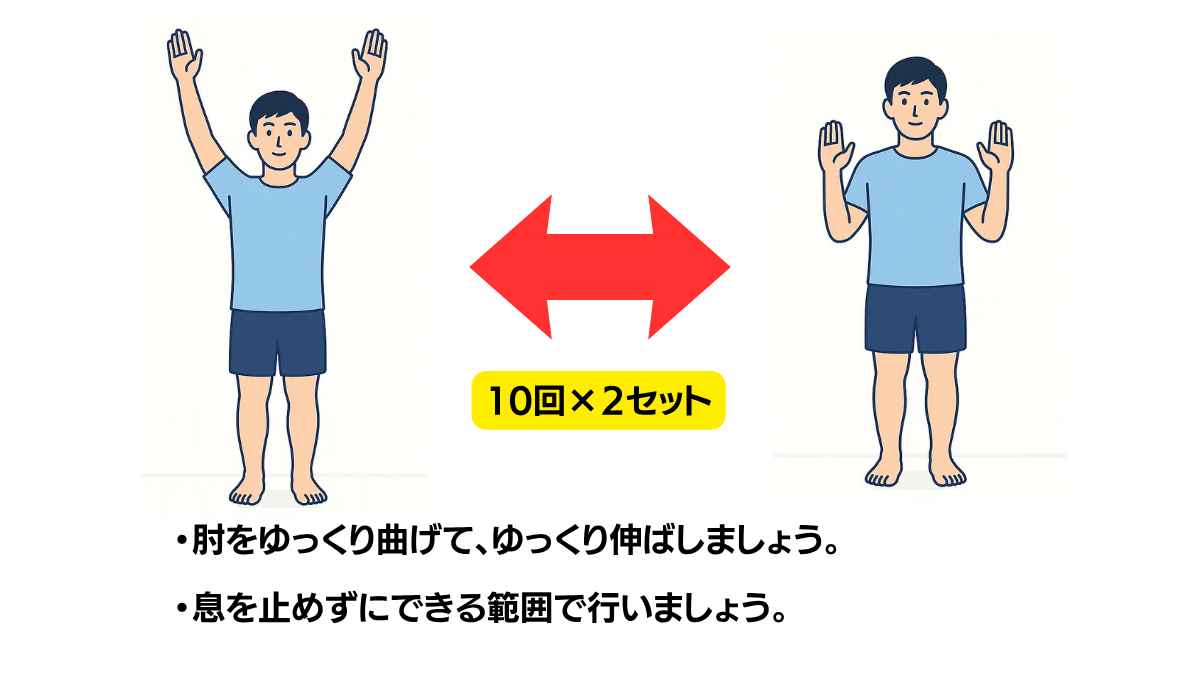 肩甲骨の内転運動のイラスト(説明文つき)|肩甲骨を内側に寄せる(内転させる)運動です