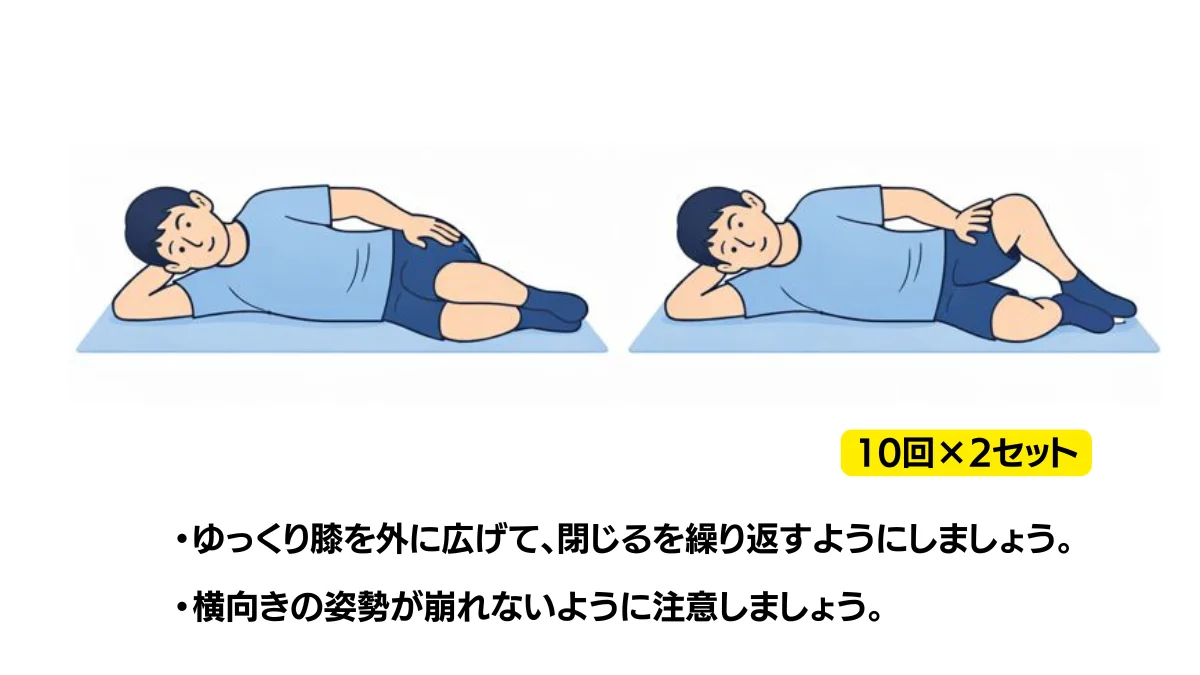 自主トレ素材庫Plusに収録されている「クラムシェル」の実物スライド