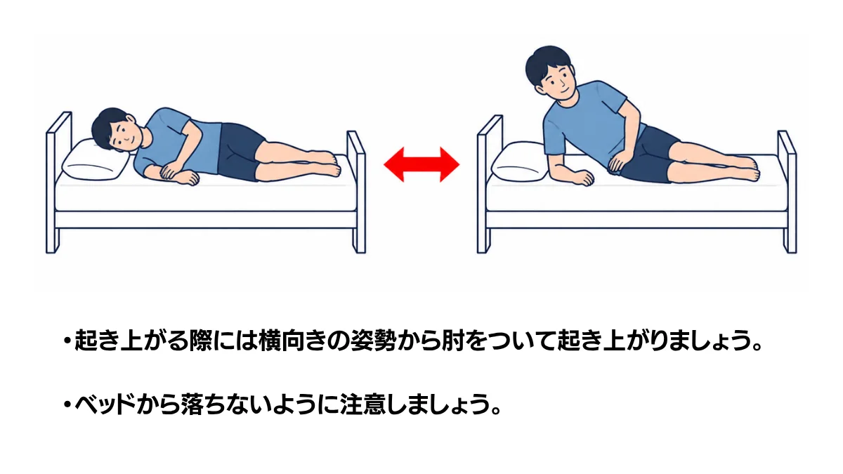 自主トレ素材庫Plusに収録されている「側臥位での肘立て」の実物スライド