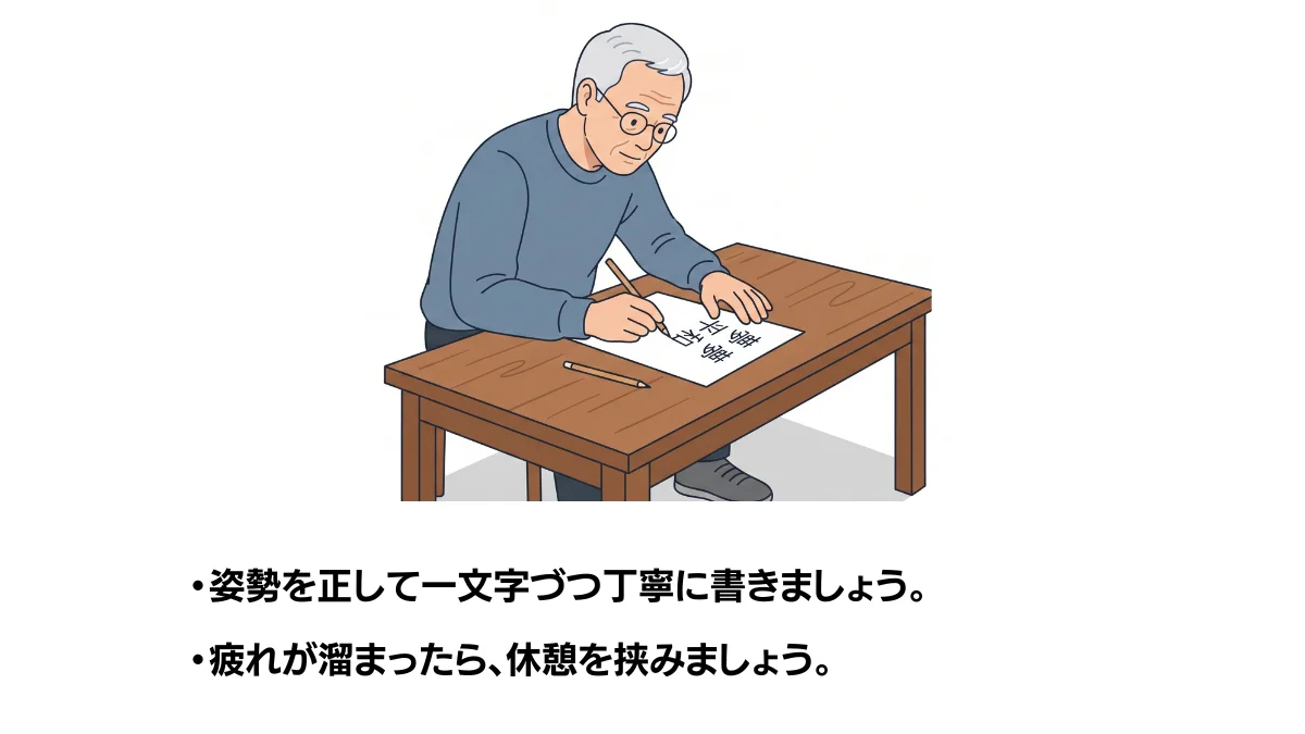 自主トレ素材庫Plusに収録されている「書字訓練②」の実物スライド