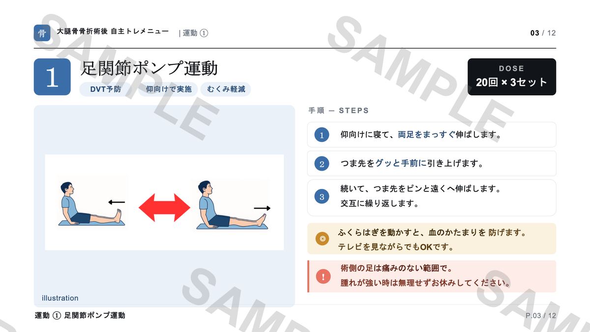 大腿骨骨折（術後） プレビュー